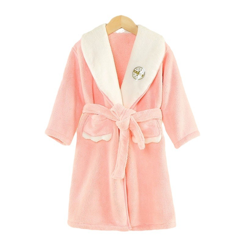 Baby Gown Nightwear - Children's Cartoon Robe Winter Coral Fleece