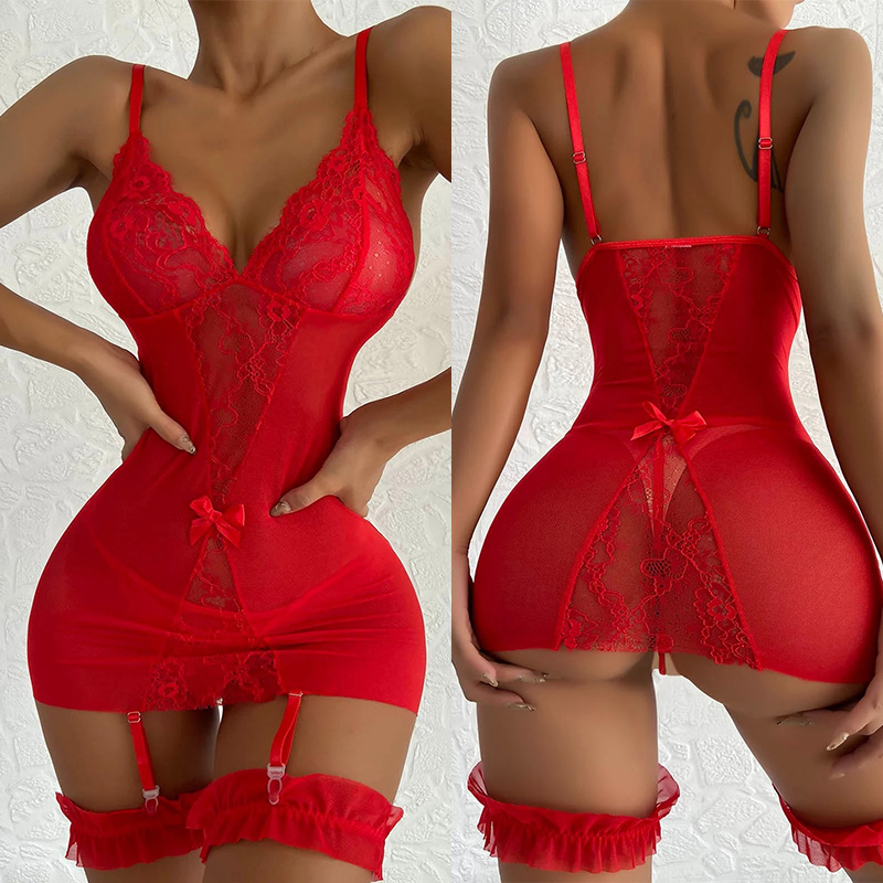 Baby Gown Nightwear - Sexy Women Lace Nightie Gown Ladies