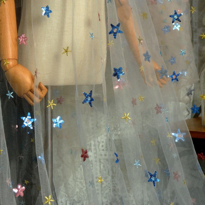 50x150cm Embroidered Star Net  - Baby Clothing Organic recension och pris