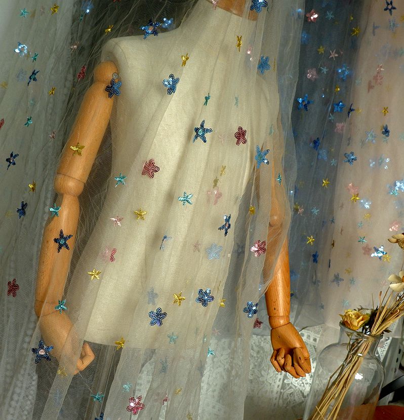 50x150cm Embroidered Star Net  - Baby Clothing Organic recension och pris