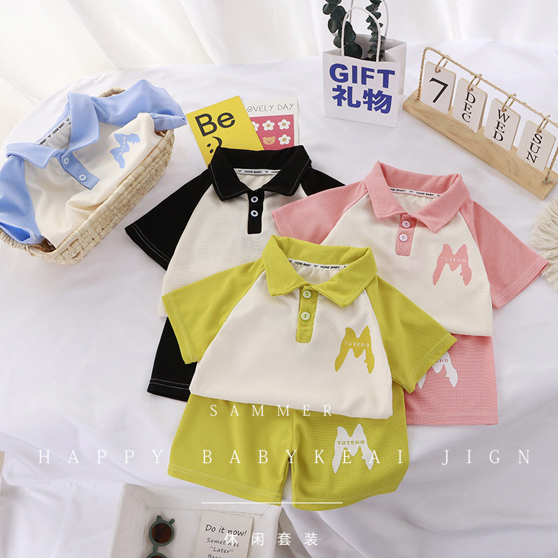 Summer Short Sleeve 2PCS Set G - Baby Clothing Wholesale recension och pris