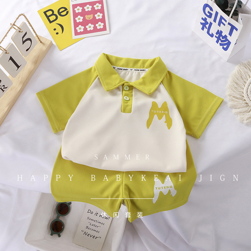 Summer Short Sleeve 2PCS Set G - Baby Clothing Wholesale recension och pris