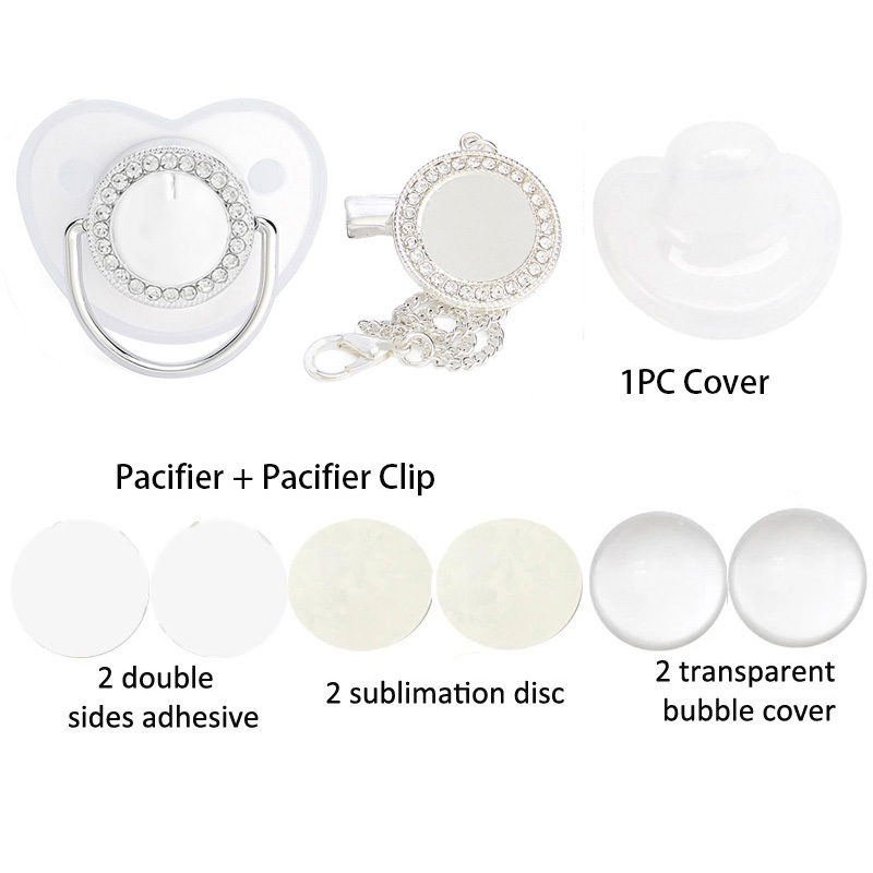 Silver Color Blank Baby Pacifi - Baby Clothing Gift Set recension och pris