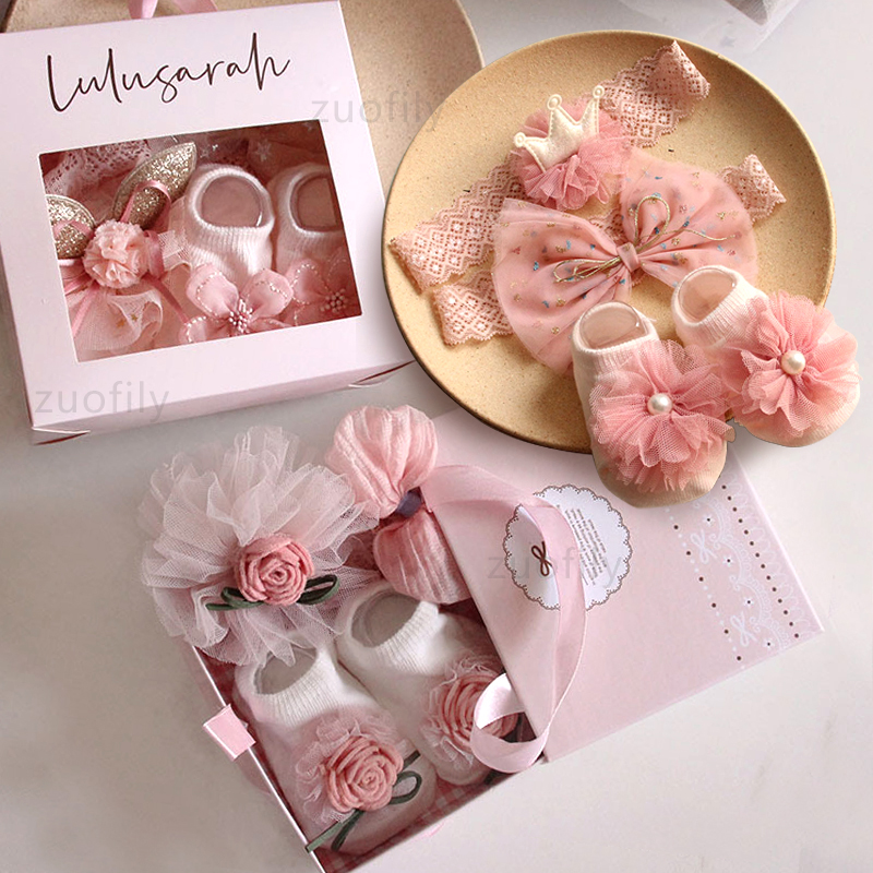 Summer Baby Girl Headband Sock - Baby Clothing Gift Set recension och pris