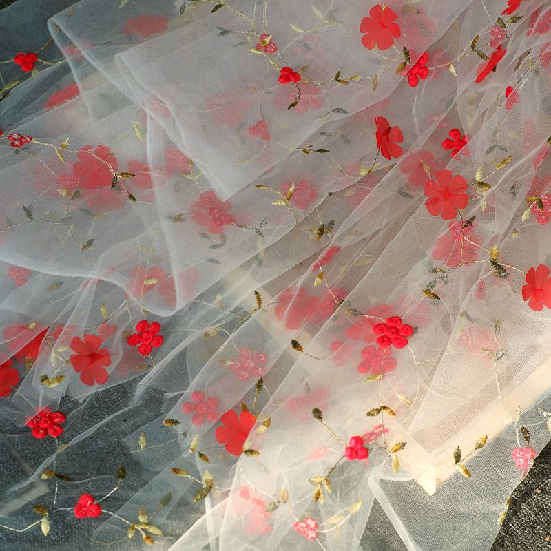 0.5m Embroidered Flower Mesh F - Baby Clothing Organic recension och pris