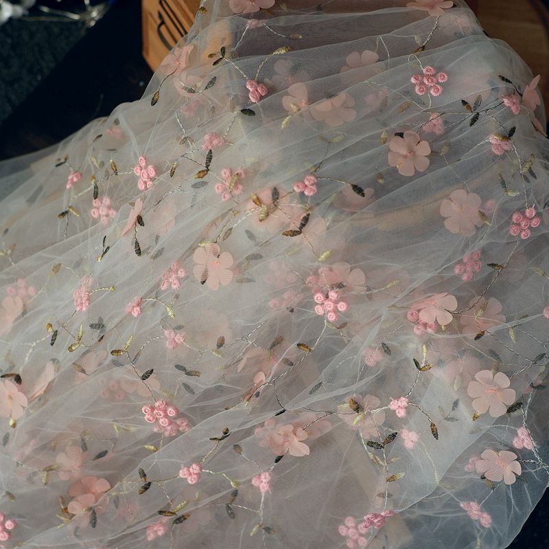 0.5m Embroidered Flower Mesh F - Baby Clothing Organic recension och pris