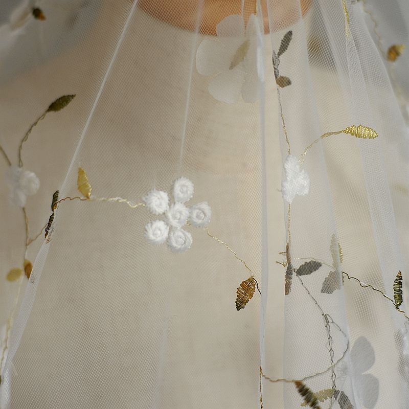 0.5m Embroidered Flower Mesh F - Baby Clothing Organic recension och pris