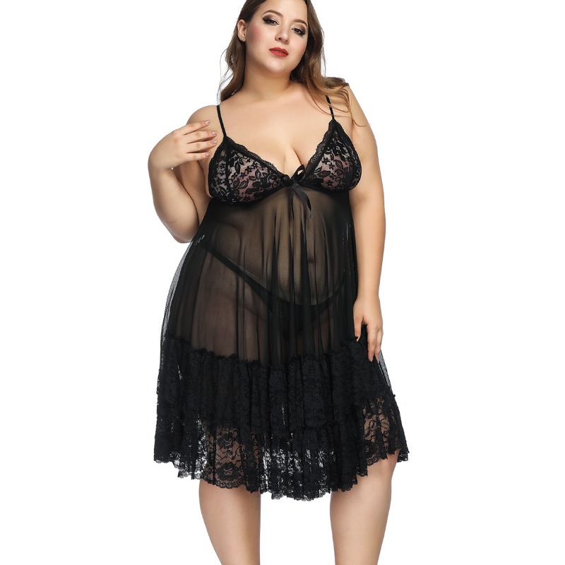 S-7XL Plus Size Sexy Strap Nig - Baby Gown Nightwear recension och pris