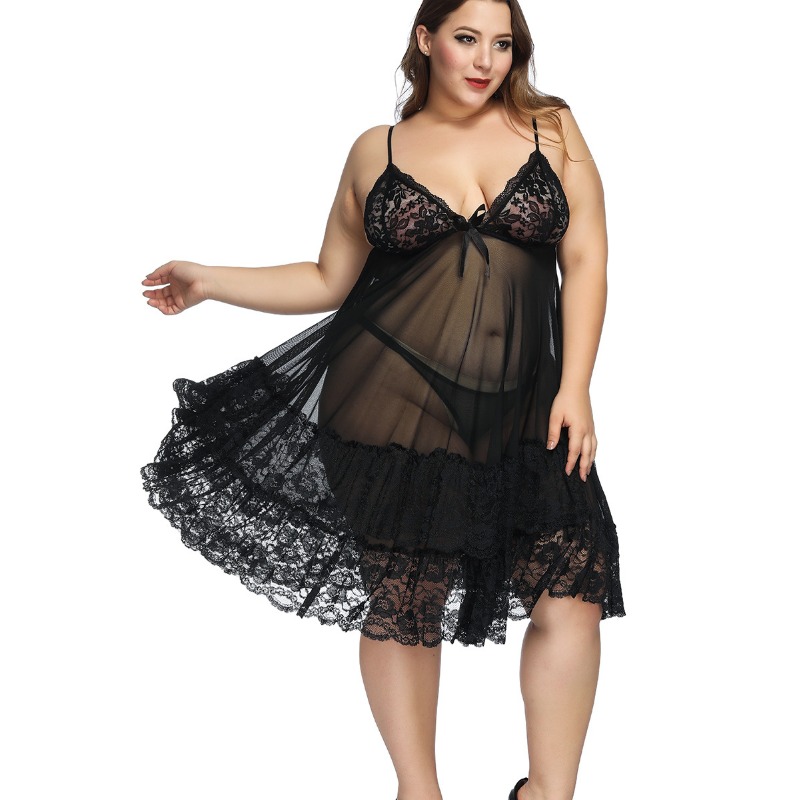 S-7XL Plus Size Sexy Strap Nig - Baby Gown Nightwear recension och pris