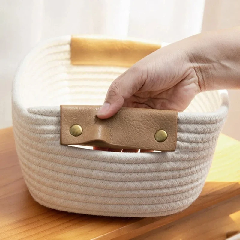 Woven Cotton Rope Desk Storage - Baby Clothing Basket recension och pris