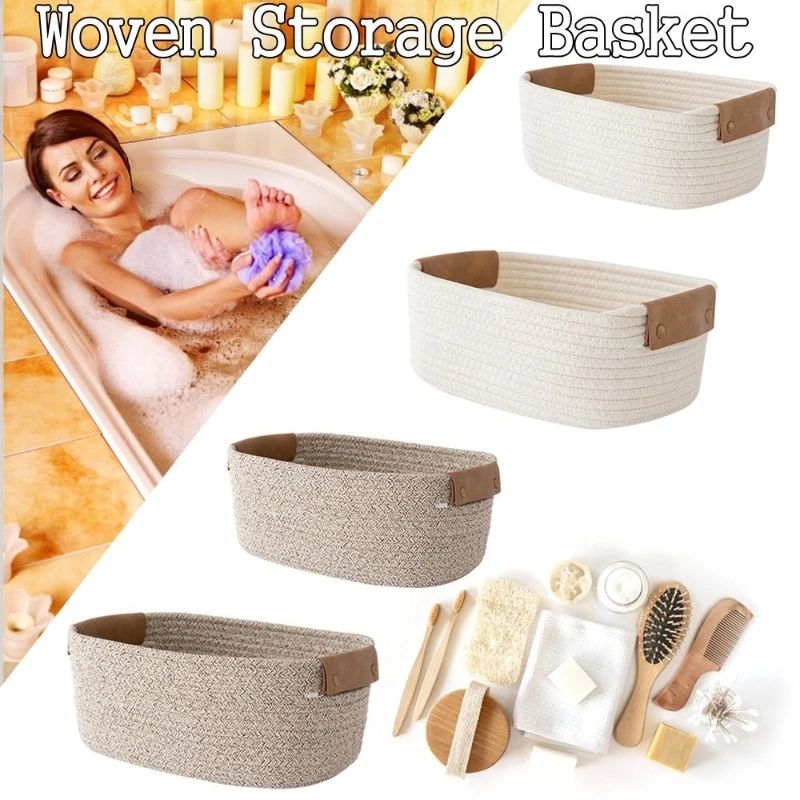 Woven Cotton Rope Desk Storage - Baby Clothing Basket recension och pris