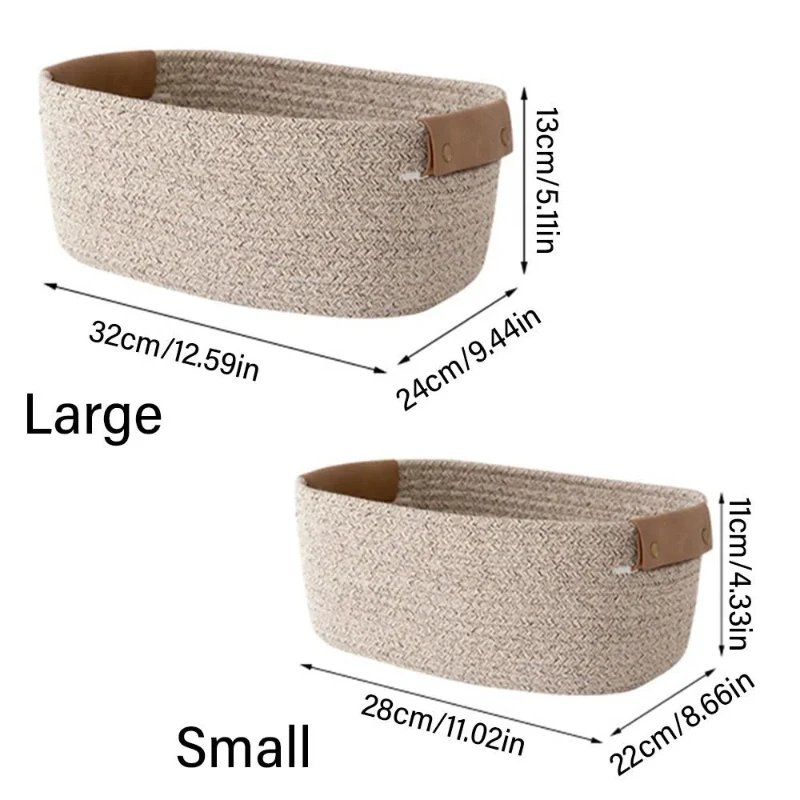 Woven Cotton Rope Desk Storage - Baby Clothing Basket recension och pris
